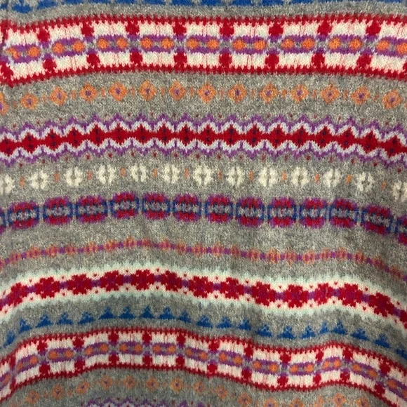J. Crew Multicolor Fair Isle Wool Crewneck Sweater in Heather Gray - Picture 2 of 6